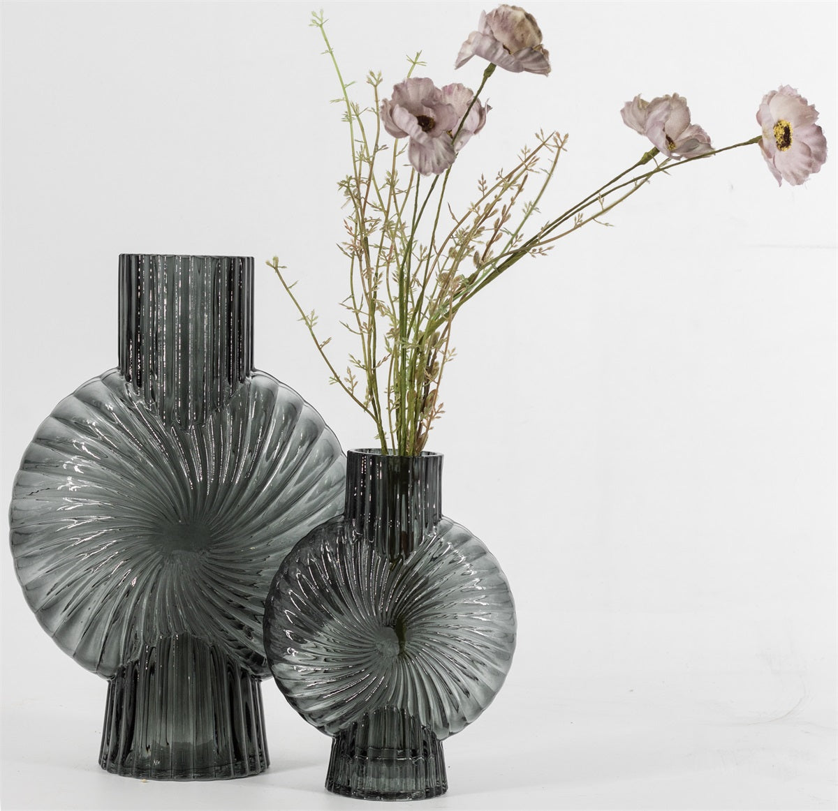 Glazen vaas schelp (Groot) 22x10.5x32cm