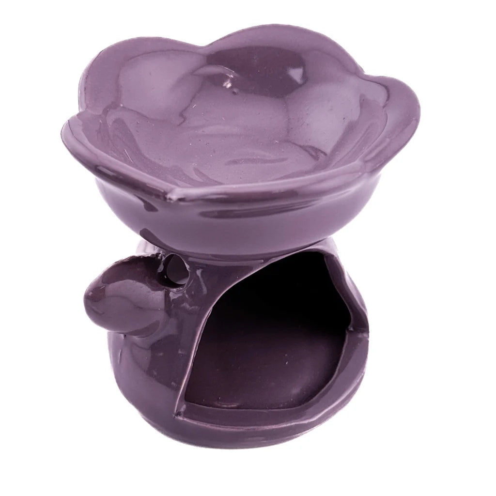 Geurbrander Flower mini – paars – voor amberblokjes & olie
