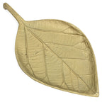 Gouden blad-schaal met reliëf – decoratieve opbergschaal voor sieraden, sleutels en accessoires