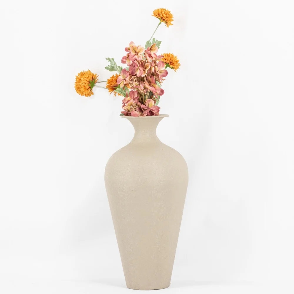 Metalen vaas sand texture 9.5×17.5x40cm