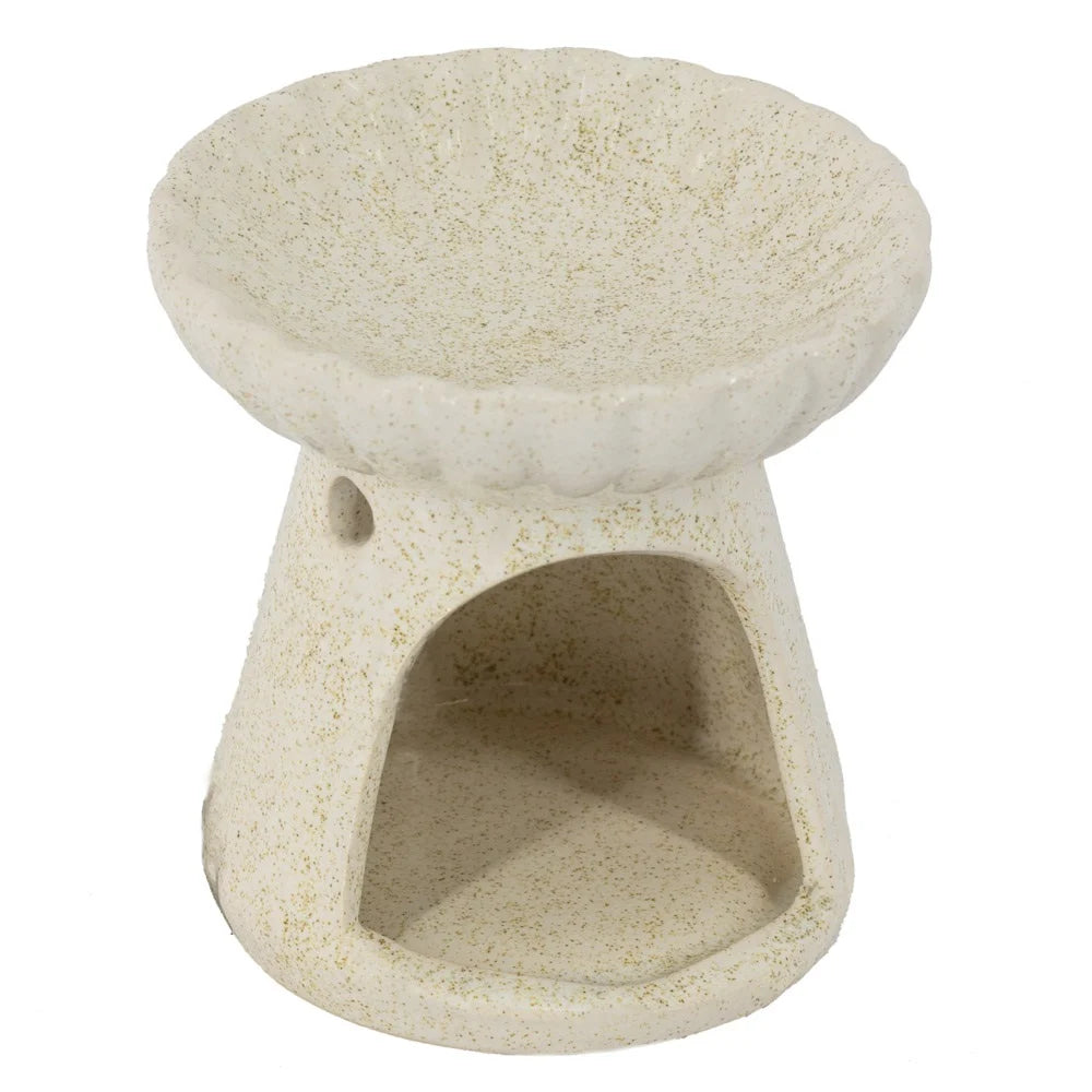 Geurbrander Lotus mini – beige – voor amberblokjes & olie