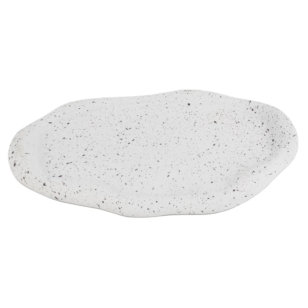 Aardewerk schaal organisch naturel 21,5 × 14,5 x 2 cm – decoratief voor amberblokjes en sieraden