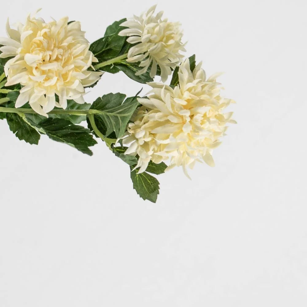 Kunsttak chrysant beige