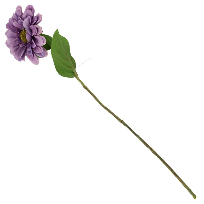 Kunstbloem Zinnia 45cm paars