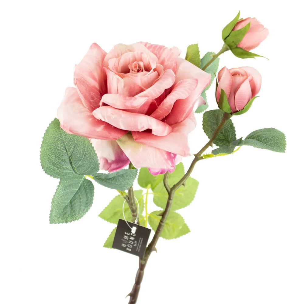 Kunstbloem roos roze
