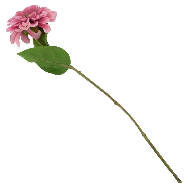 Kunstbloem Zinnia 45cm roze