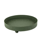 Metalen plateau groen met structuur 21 × 21 cm – decoratieve schaal