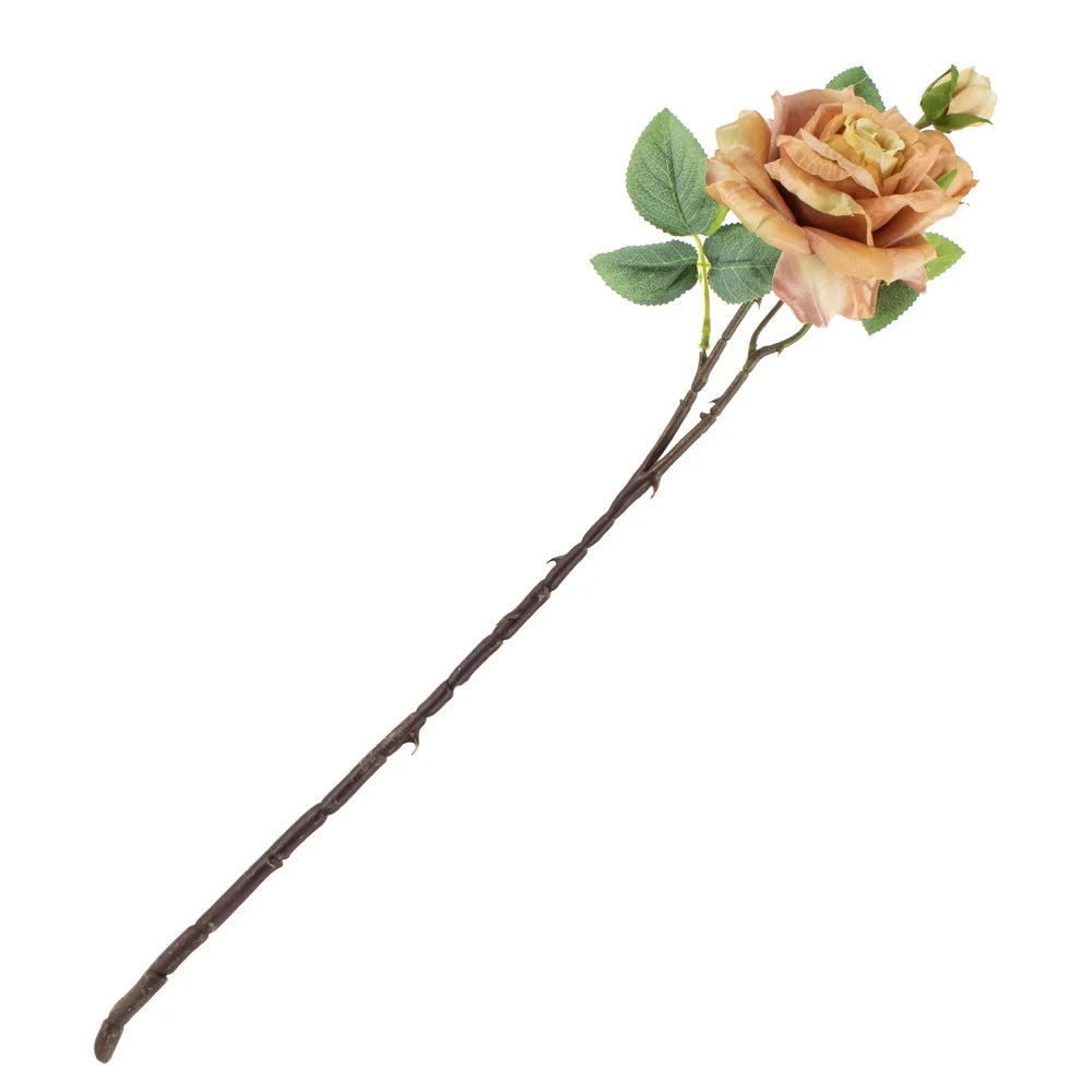 Kunstbloem roos peach