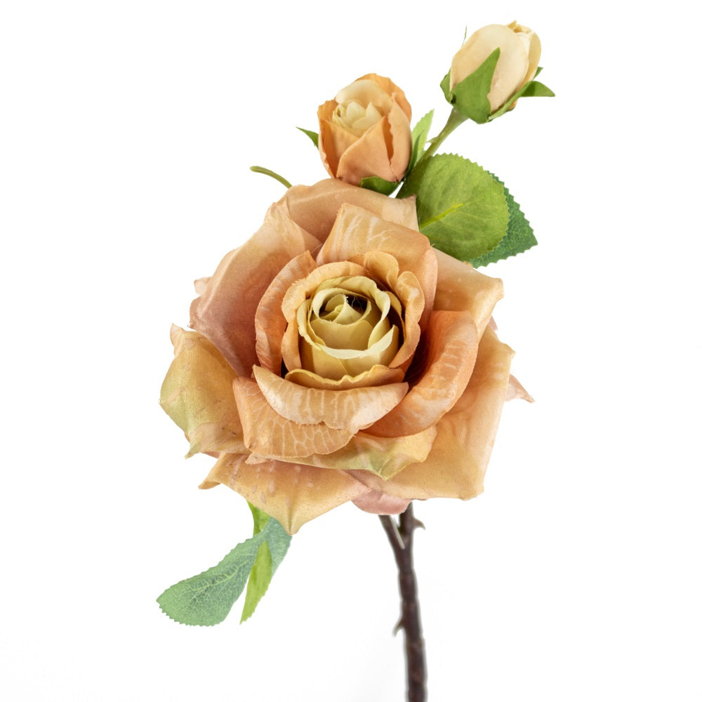 Kunstbloem roos peach
