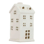 Huisje keramiek met LED 6,9x6x14cm