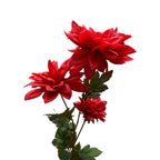 Kunstbloem Dahlia rood 3 stelen