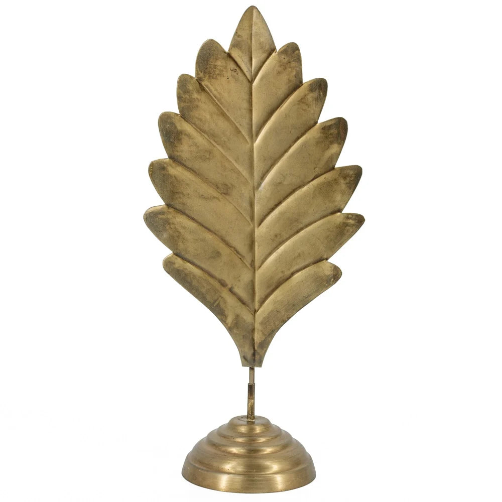 Metalen standaard blad 11x11x42cm