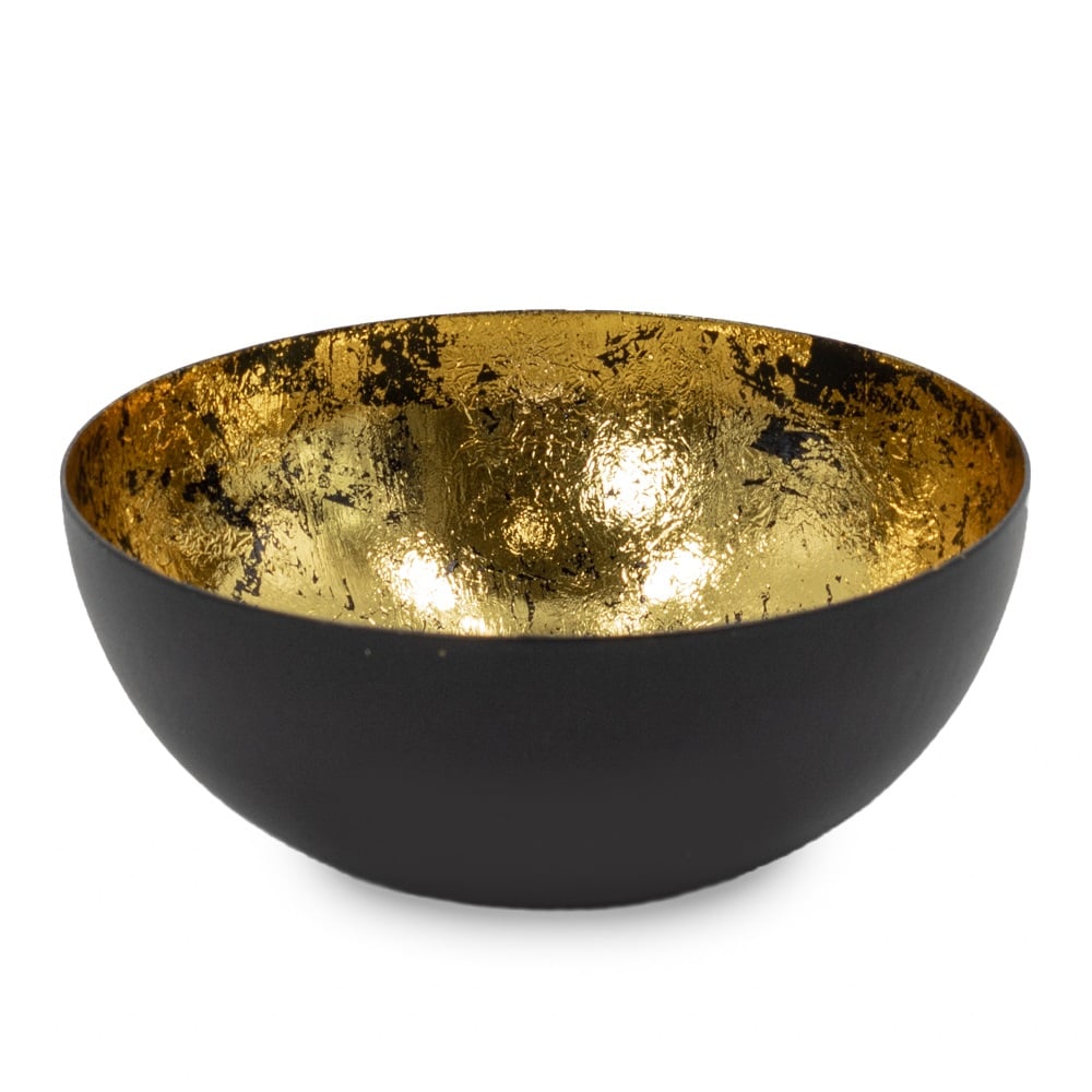 Zwart schaaltje met gouden details – luxe opbergaccessoire voor sieraden, sleutels en kleine items