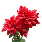 Kunstbloem Dahlia rood 3 stelen