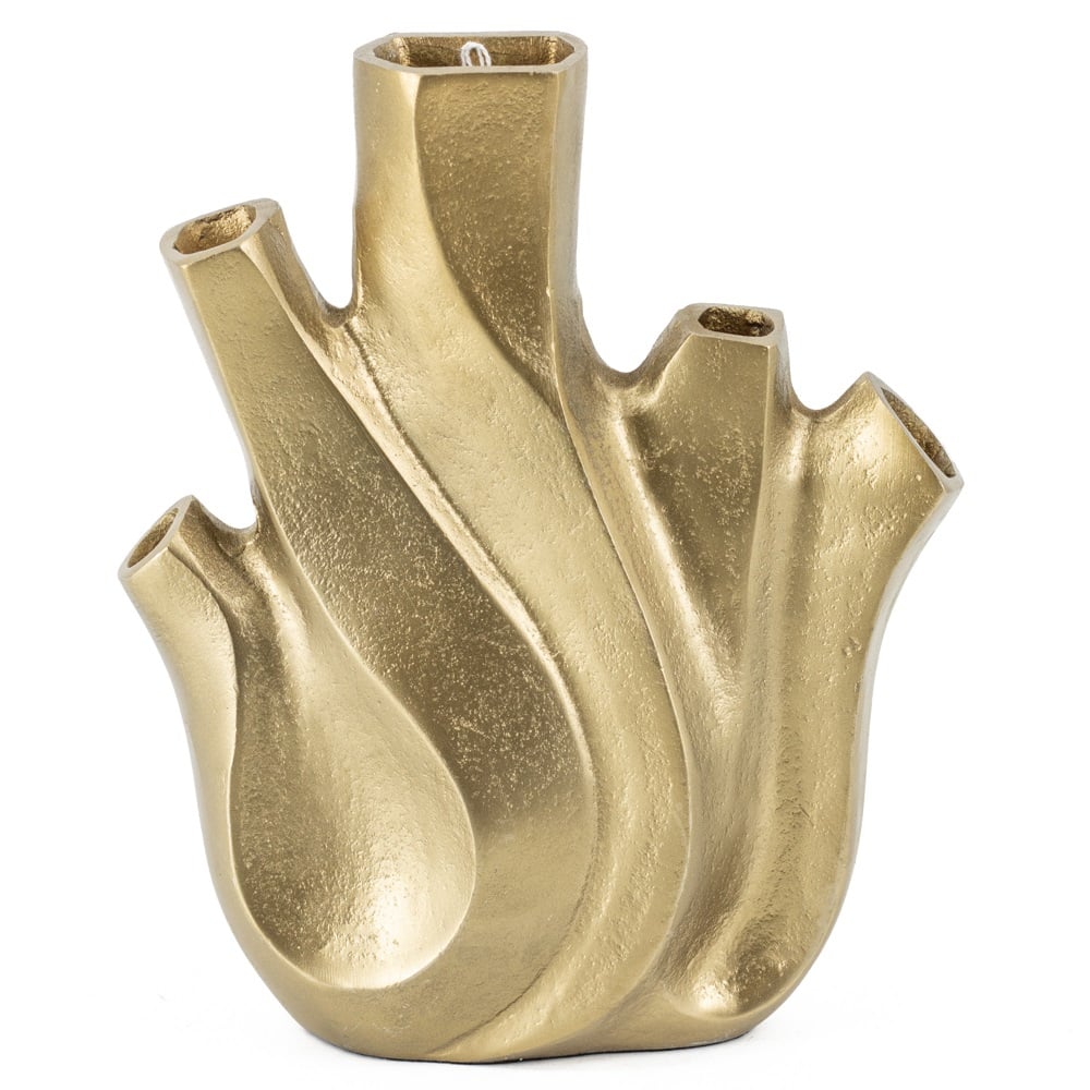 Tulpenvaas raw gold 19,5×9,5×24,5cm
