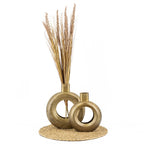 Vaasje donut rond goud 6×20,5×23,5cm