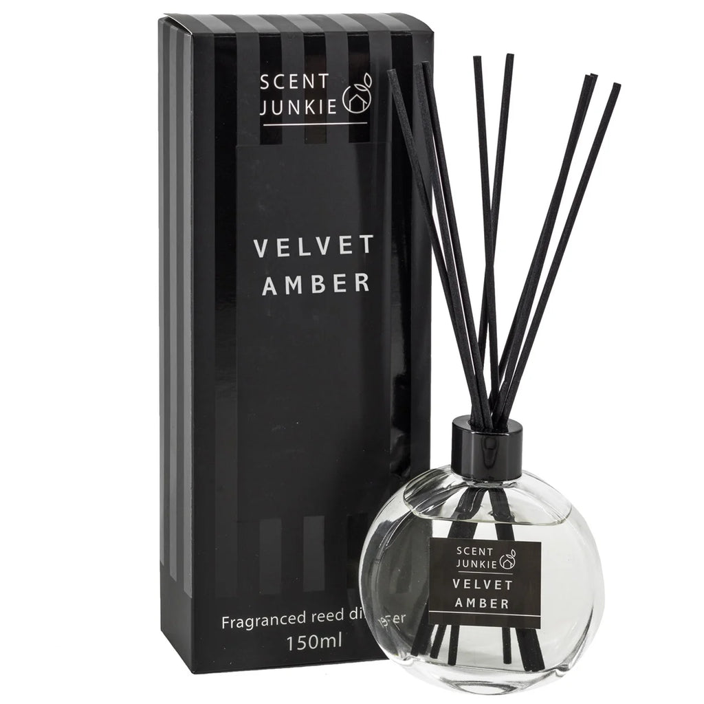 Geurdiffuser met stokjes 150ml velvet amber