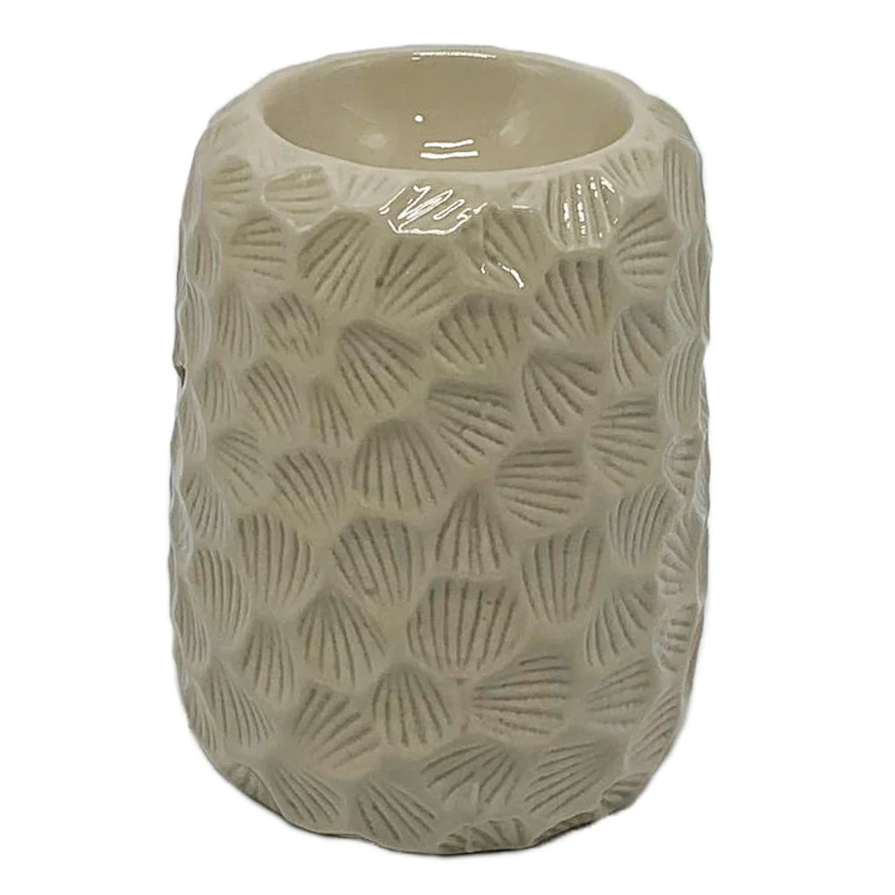 Aardewerk geurbrander Honeycomb – beige – voor amberblokjes & olie