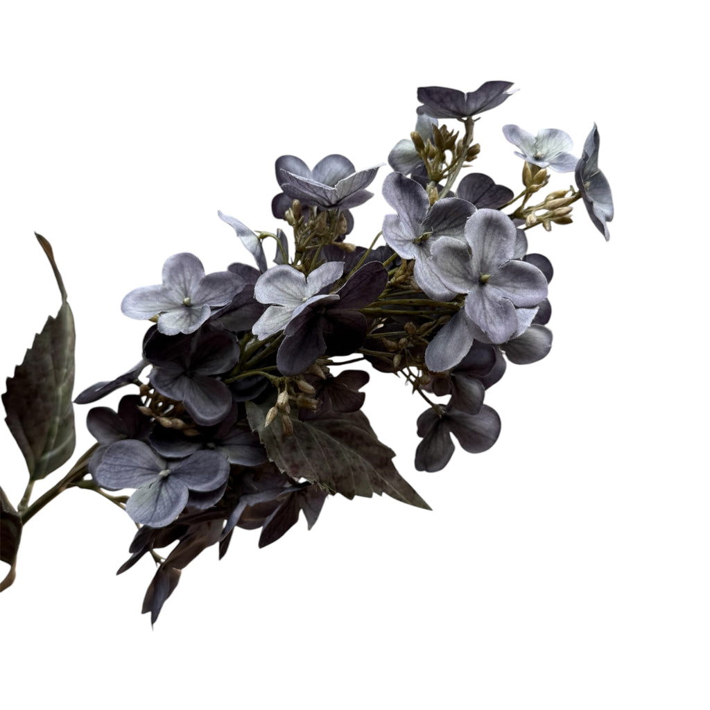 Kunsttak Hortensia grijs/paars