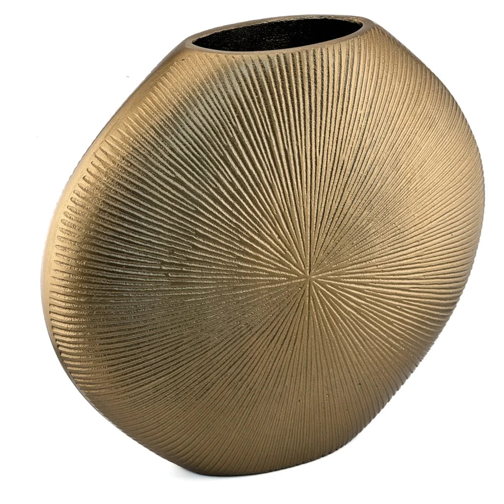 Vaas rond M goud 28x7x25.5cm