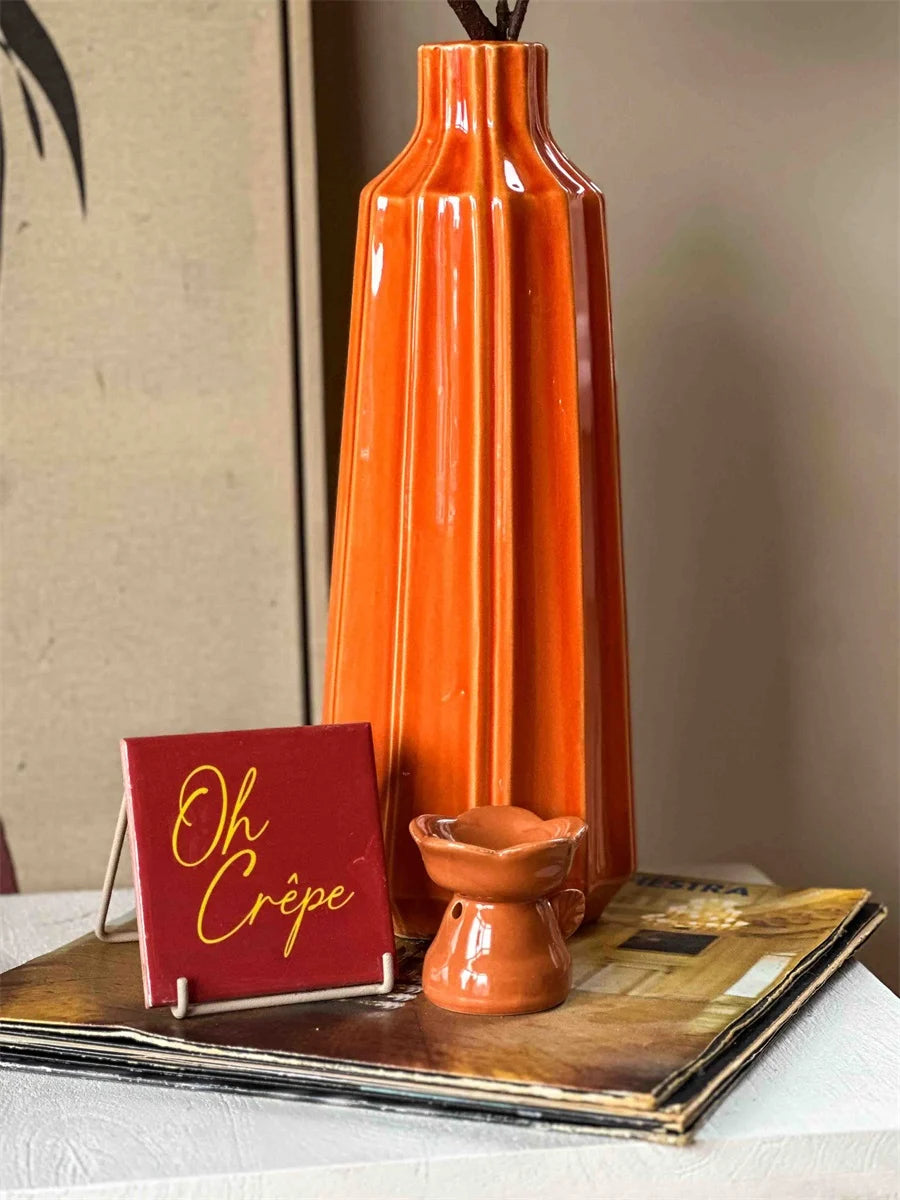 Geurbrander Flower mini – sandstone – voor amberblokjes & olie