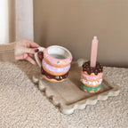 Aardewerk kaarsenstandaard donuts