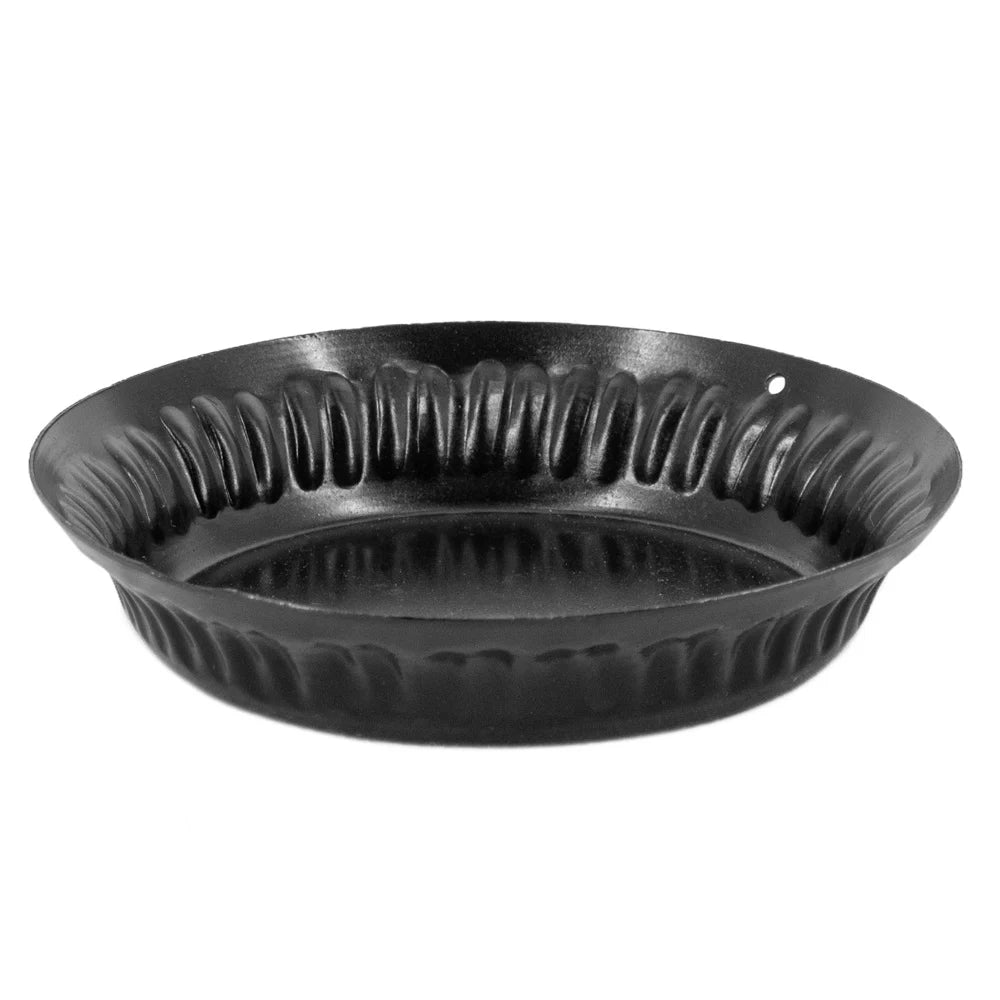 Zwart metalen schaaltje met ribbeldesign
