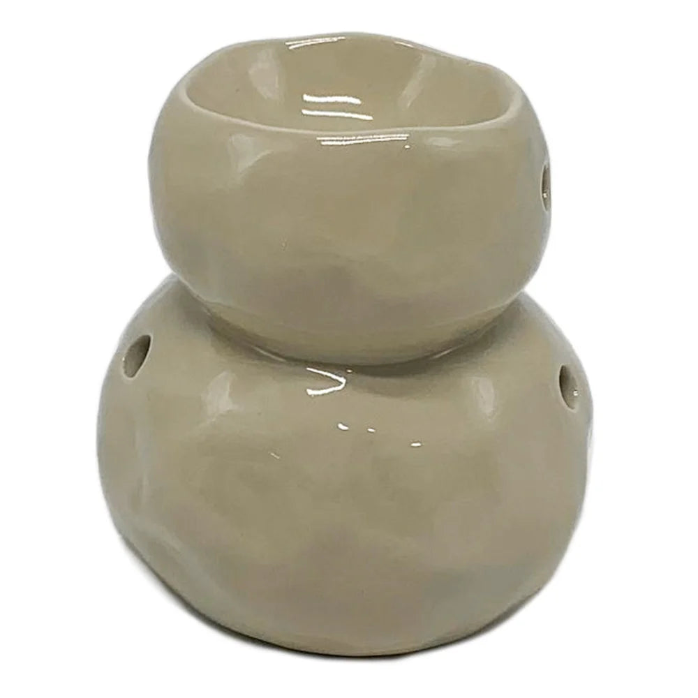 Aardewerk brander Stone – beige – decoratief woonaccessoire