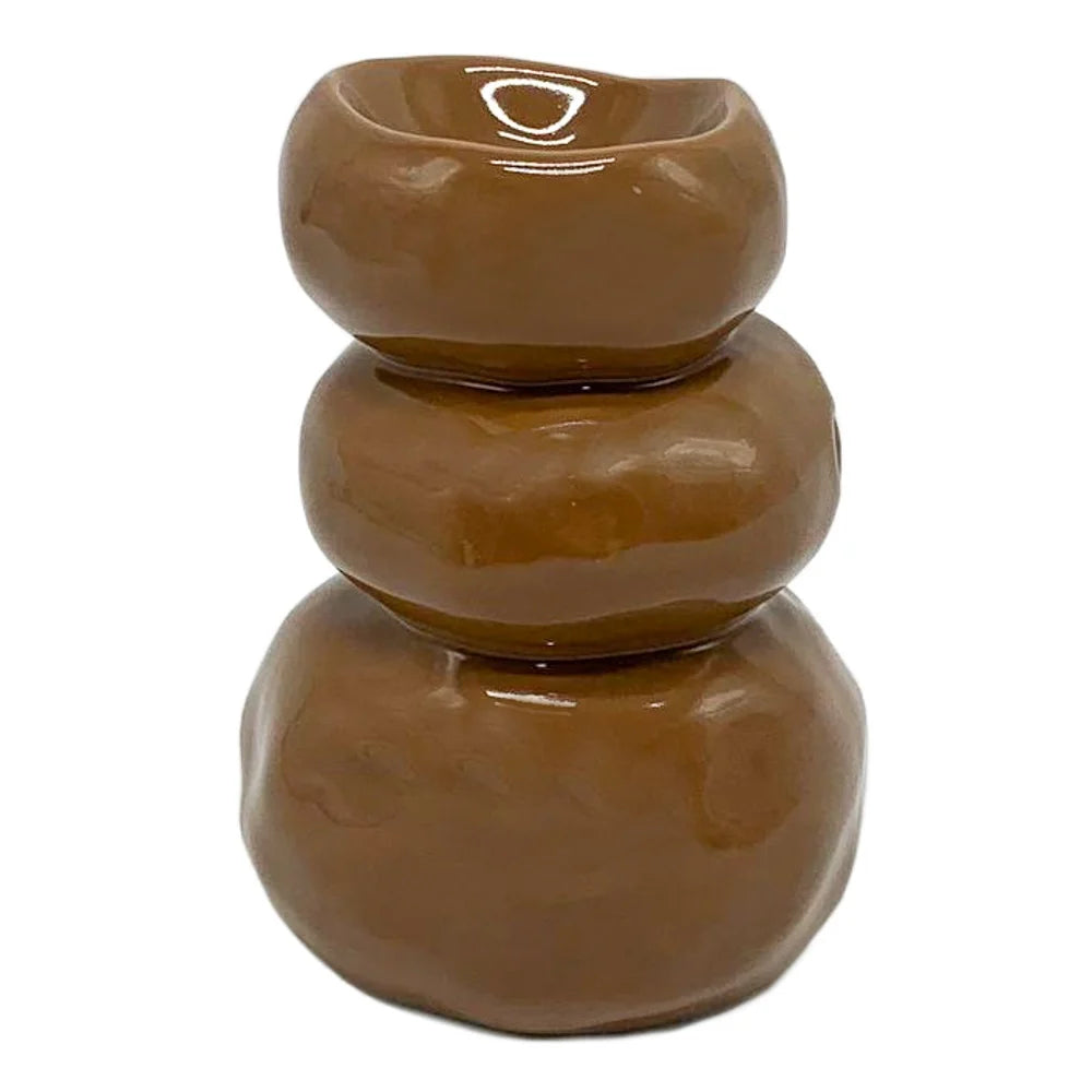 Aardewerk geurbrander Henge – walnut – voor amberblokjes & olie