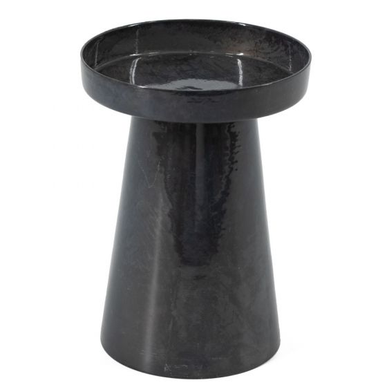 Metalen kaarsenstandaard blauw - klein