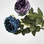 Kunstbloem roos blauw