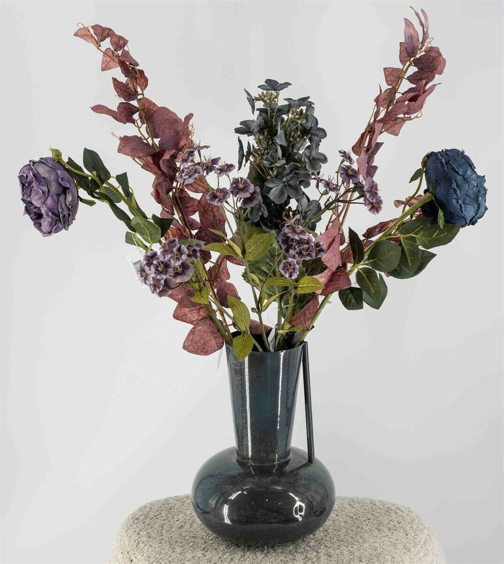 Kunstbloem roos blauw