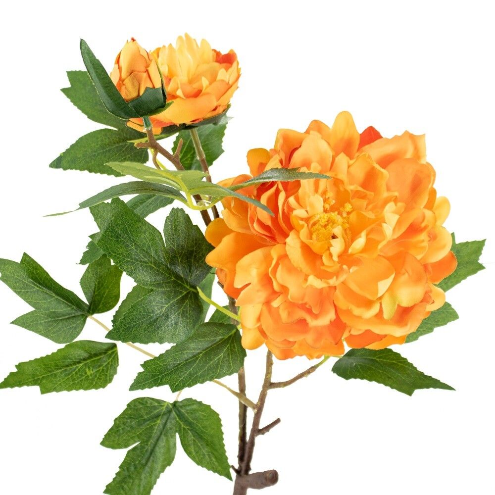Kunstbloem pioen oranje