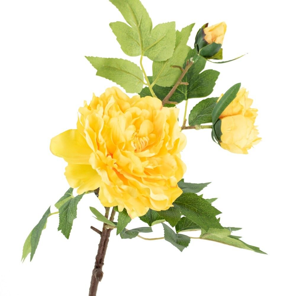 Kunstbloem Pioen Geel