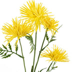 Kunstbloem Japanse Chrysant geel