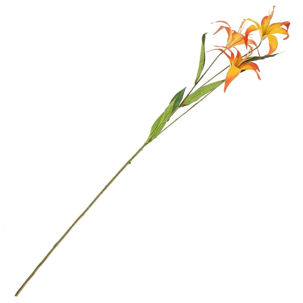 Kunstbloem tijgerlelie 100cm oranje