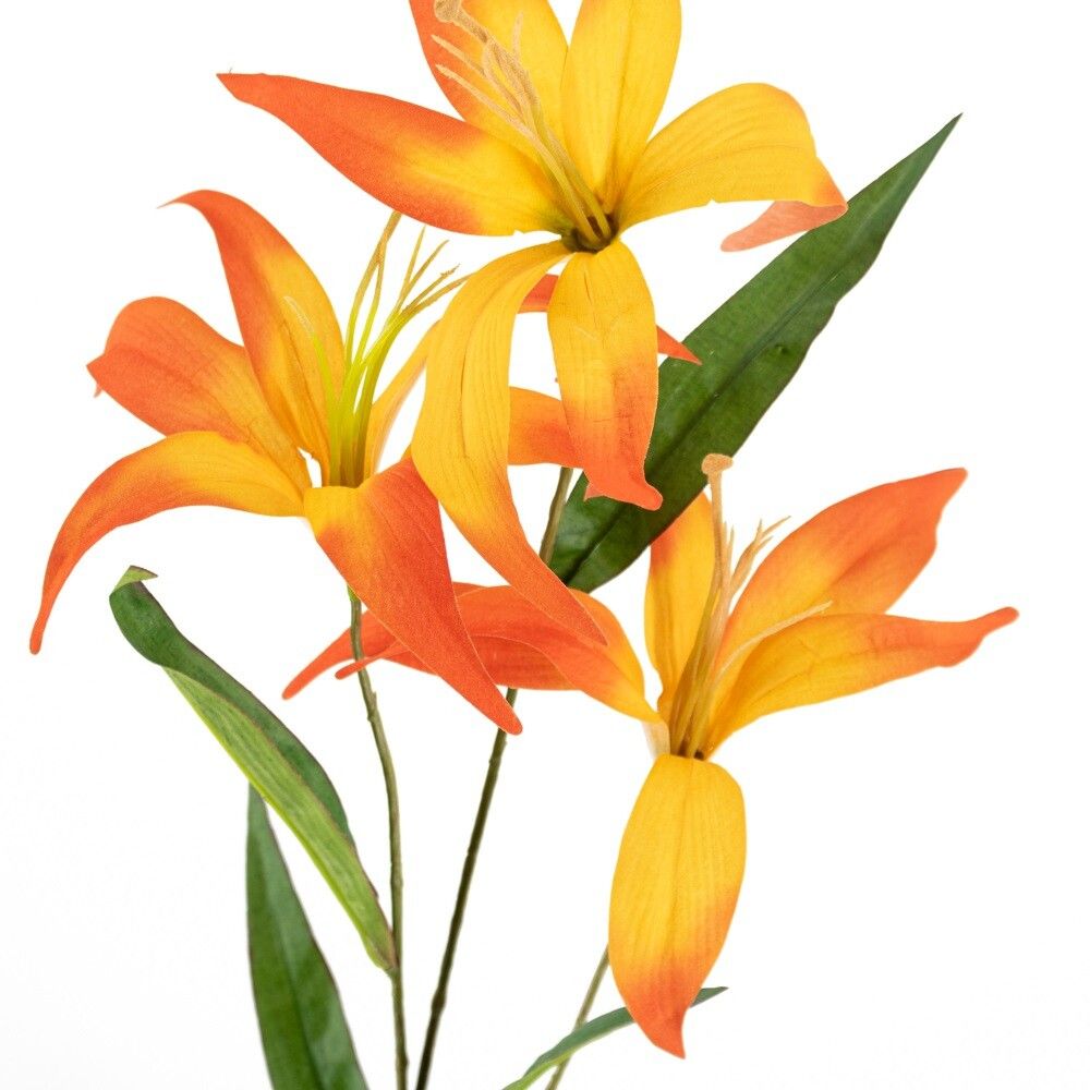 Kunstbloem tijgerlelie 100cm oranje