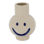 Aardewerk vaas smiley blauw 13×12,5x17cm