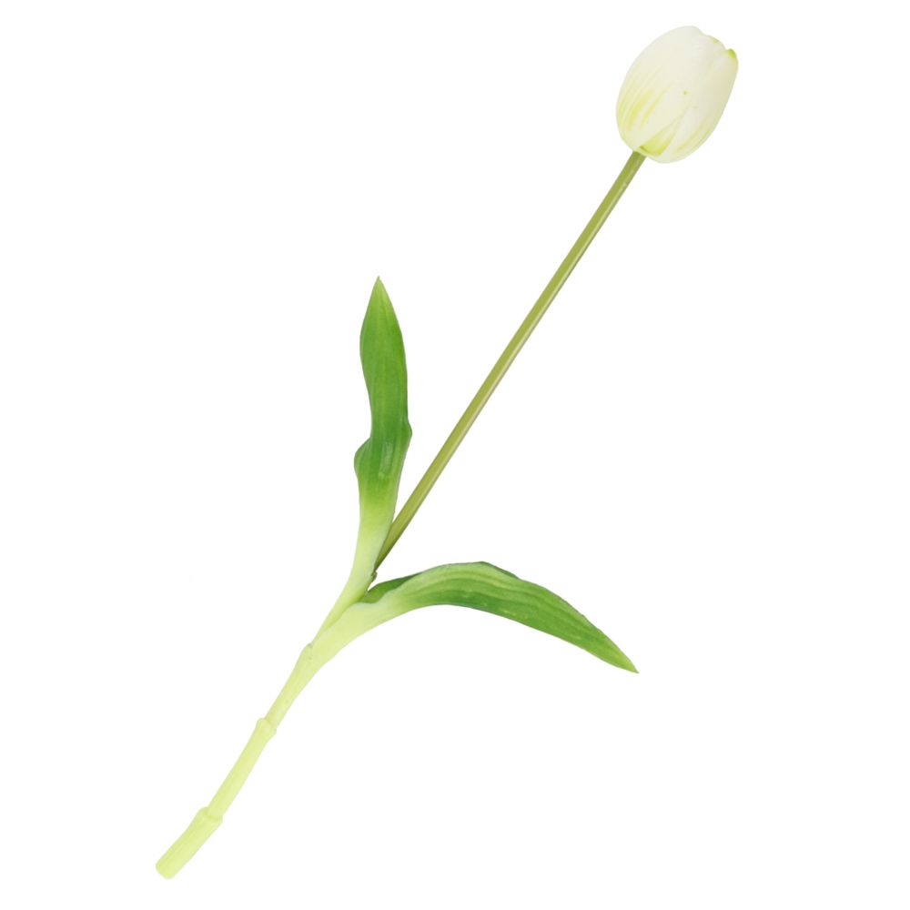Kunsttulp real touch wit/groen