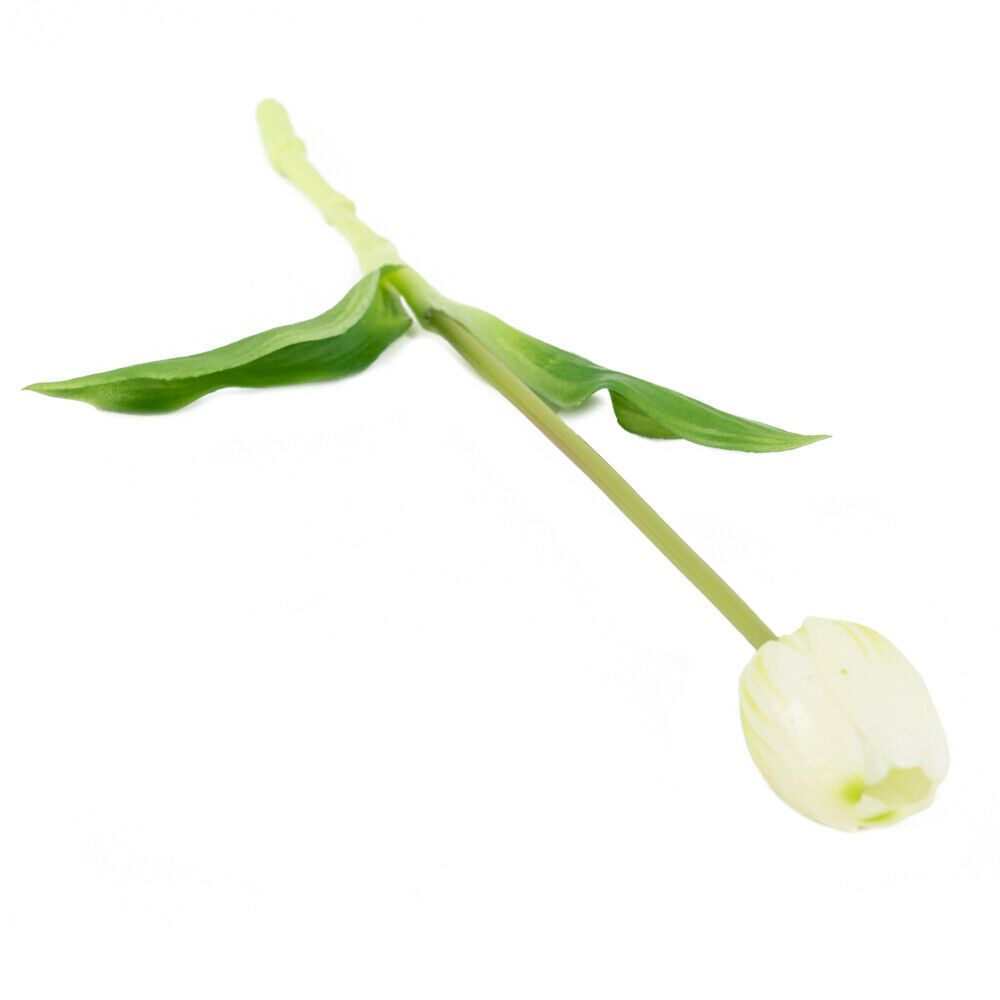 Kunsttulp real touch wit/groen