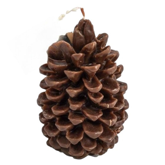 Kaars dennenappel bruin